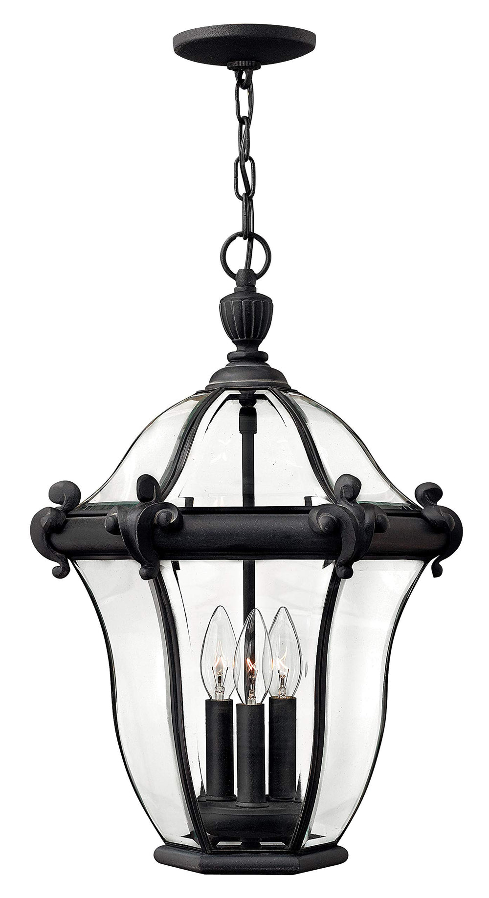 Three-Light Outdoor Hanging Lantern Pendant