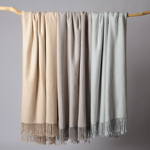 Silk Throw Blanket with Hand-Knotted Fringe