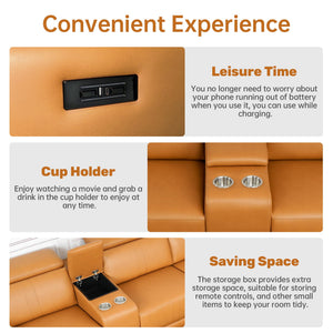 Power Reclining Sectional Sofa with Storage & USB Ports