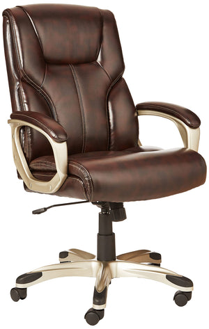 Executive High Back Office Chair with Padded Armrests & 360° Swivel