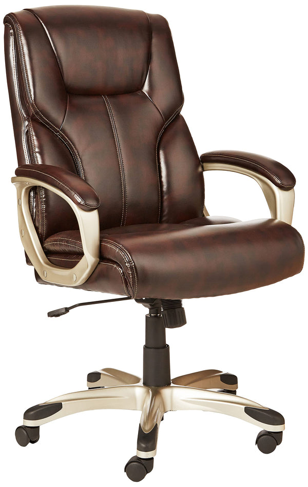 Executive High Back Office Chair with Padded Armrests & 360° Swivel