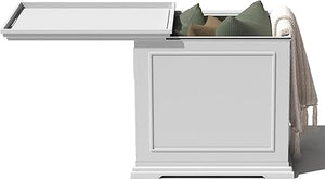 2-in-1 Outdoor Side Table with Storage Tray