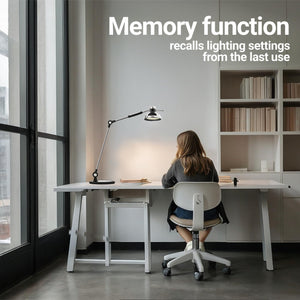 LED Swing Arm Desk Lamp with Gesture & Touch Control