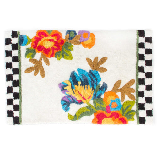 Floral Cotton Bath Rug 21" x 34" – White Flower Market