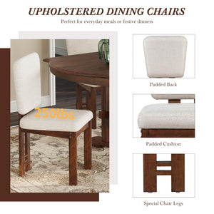 6-Piece Extendable Dining Table Set with Bench & 4 Chairs