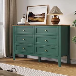 6-Drawer Dresser with TV Stand, 47" Wide