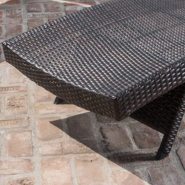 Outdoor Rattan Reclining Chaise Lounge Chair