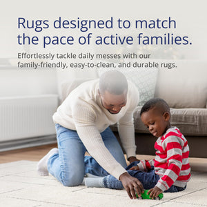 Cream Striped Area Rug – Oliver Collection