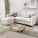 L-Shaped Sectional Sofa with Storage Ottoman