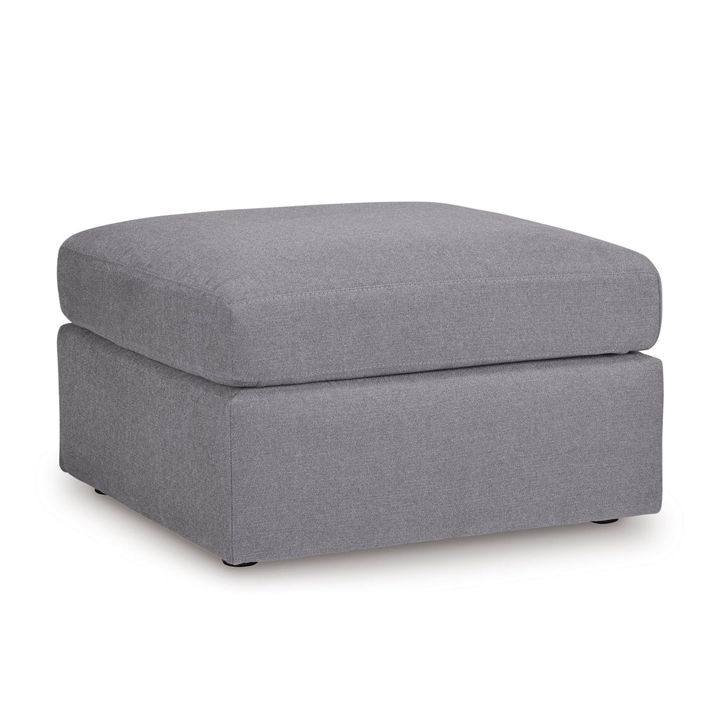 Square Oversized Accent Ottoman – Stain Resistant, Gray