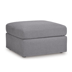 Square Oversized Accent Ottoman – Stain Resistant, Gray