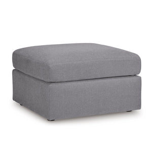 Square Oversized Accent Ottoman – Stain Resistant, Gray