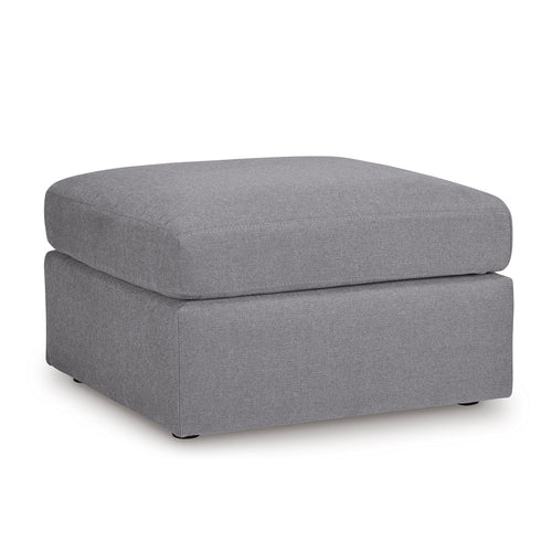 Square Oversized Accent Ottoman – Stain Resistant, Gray
