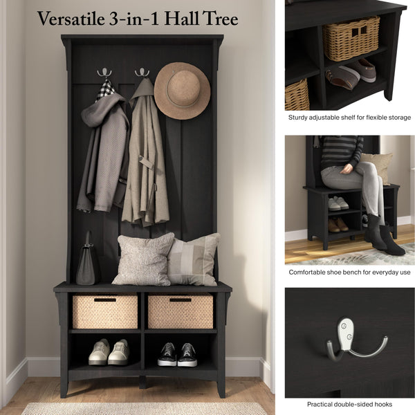 Hall Tree with Shoe Storage Bench and Cubby Organizer