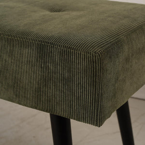 Corduroy Upholstered Entryway Bench with Metal Frame