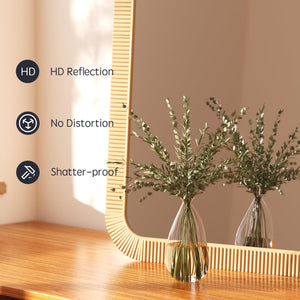 Boho Rattan Wall Mirror