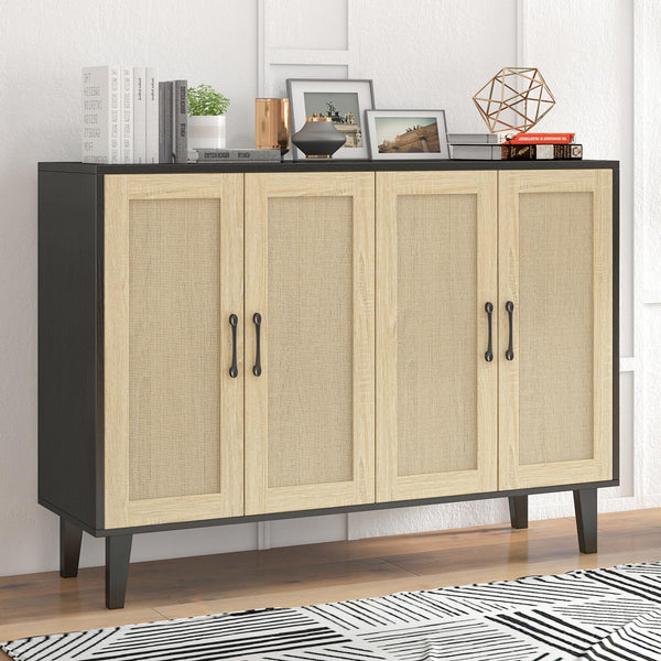 Rattan Door Buffet Sideboard Cabinet