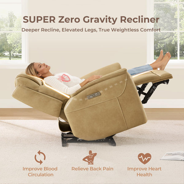 Zero Gravity Power Recliner Chair with USB & Type-C Charging