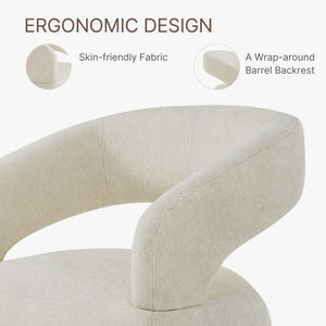 Upholstered Dining Chairs Set of 4 with Hidden Casters
