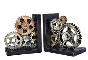 Decorative Gear Bookends Set of 2