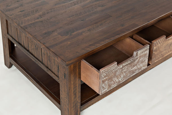 Painted Canyon Castored Rectangle Cocktail Table