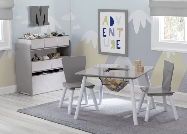 Toddler Playroom Set with Toddler Bed – Table, Chairs, Toy Organizer & Bed Bundle