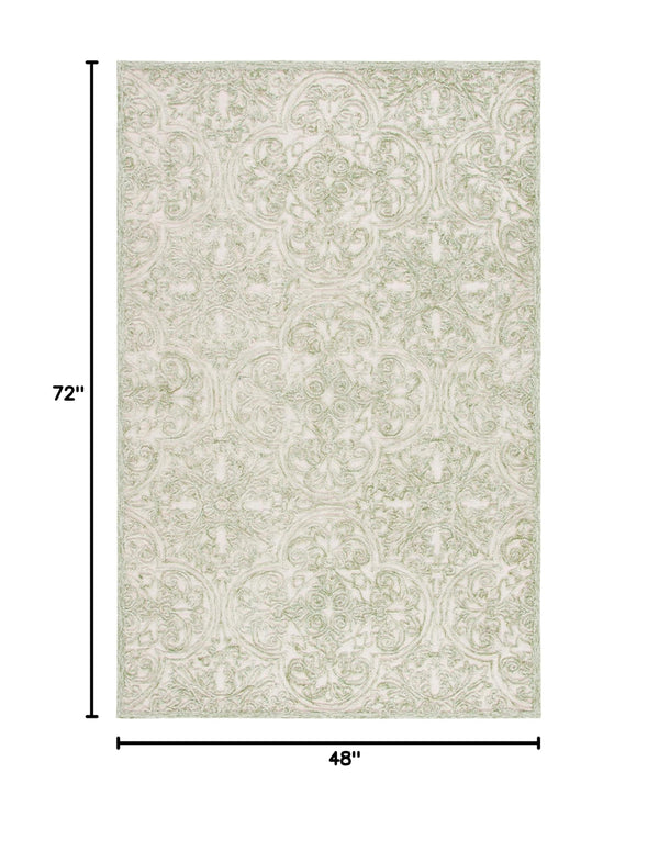 Hand-Tufted Wool Area Rug – 4x6 Rectangular