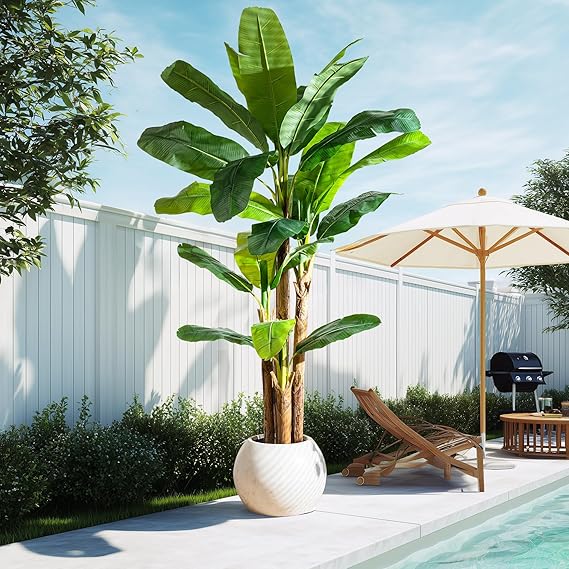 Artificial Banana Tree – Tall Faux Tropical Palm Plant