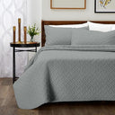 Bamboo Quilt Set – 3-Piece Quilted Coverlet with Pillow Shams
