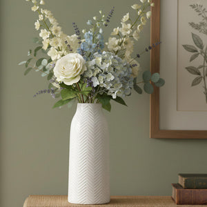 White Ceramic Flower Vase – Small, Medium & Large