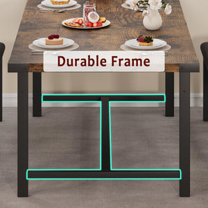 5-Piece Extendable Dining Table Set with 2 Upholstered Benches