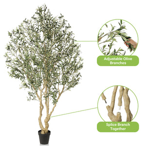 Large Artificial Olive Tree with Adjustable Branches