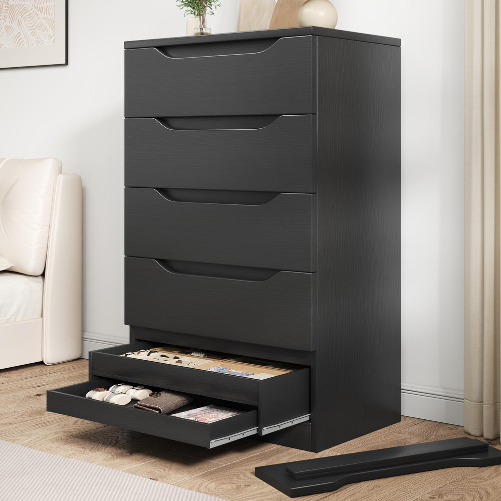 5-Drawer Dresser with Hidden Storage Compartment
