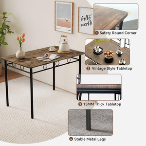 5-Piece Dining Table Set with 4 Chairs