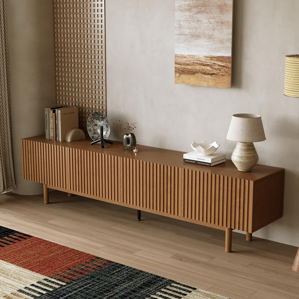 86.61" Mid-Century Modern TV Stand for TVs up to 85"