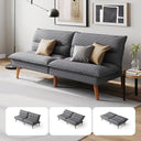 Convertible Corduroy Futon Sofa Bed with Adjustable Backrest