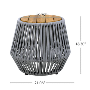 Bohemian Round Outdoor Side Table