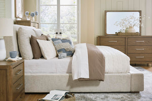 6-Drawer Bedroom Dresser – Hardwood & Hickory Veneer, Light Brown