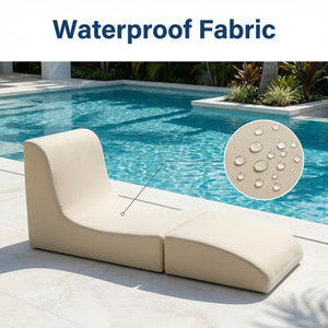 Foldable Outdoor Lounge Chair – Waterproof Bean Bag Chaise with Lumbar Support