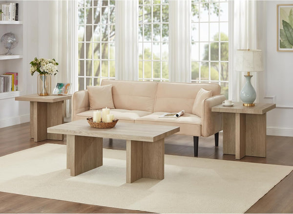 3-Piece Coffee Table Set with Two End Tables