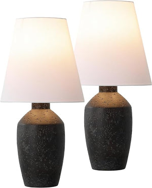 19.25" Modern Matte Ginger Jar Table Lamp Set of 2