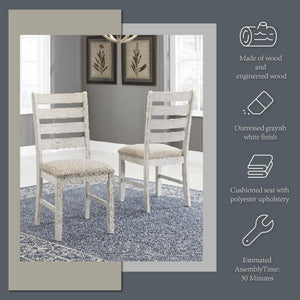 Farmhouse Dining Chair Set of 2 – Ladderback Wood