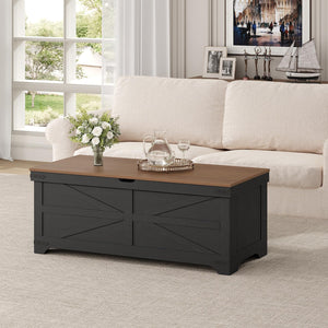 Large Farmhouse Toy Chest & Storage Bench with Safety Hinges