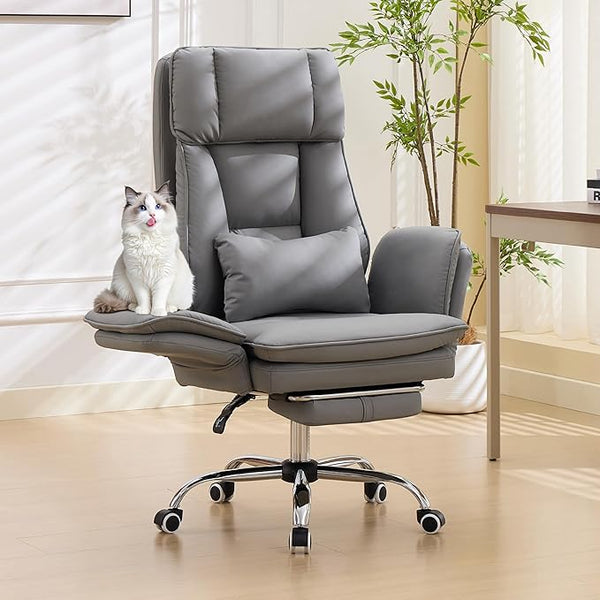 Criss Cross Office Chair with Footrest and Flip Armrests