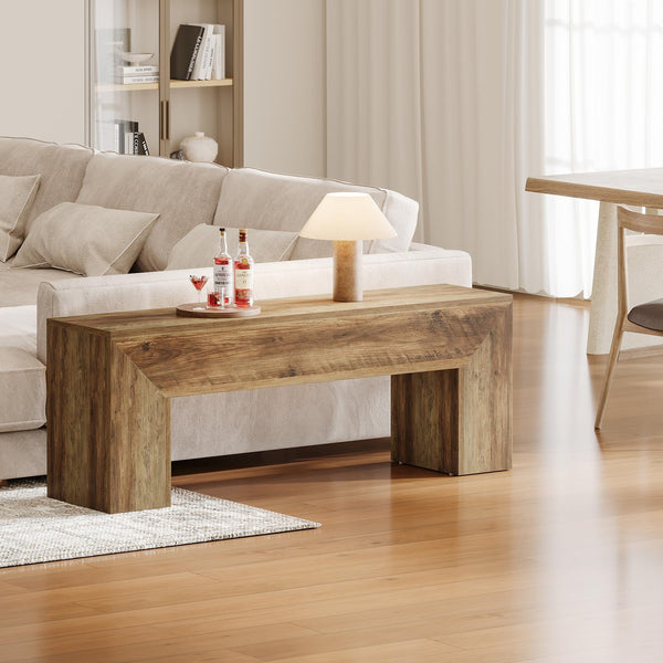 47" Farmhouse Wooden Entryway Bench