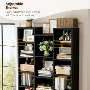 21-Cube Tall Bookshelf with Adjustable Shelves