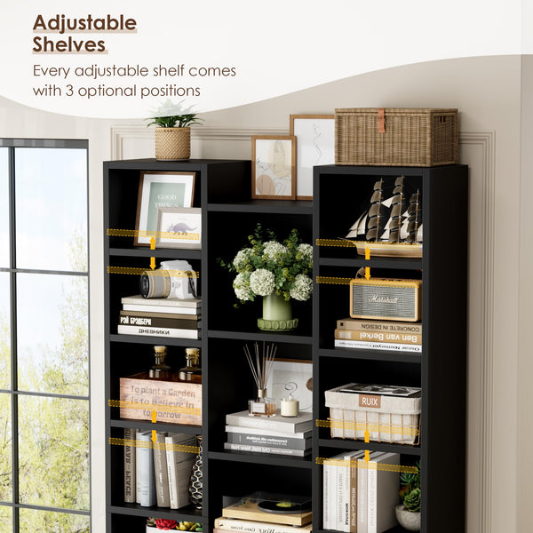21-Cube Tall Bookshelf with Adjustable Shelves