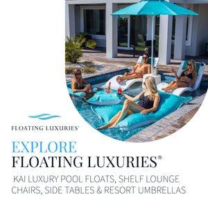 In-Pool Chaise Lounge Chairs for Deep Pool Shelves – Set of 2