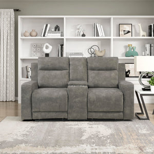 Double Reclining Loveseat with Storage Console & Cup Holders