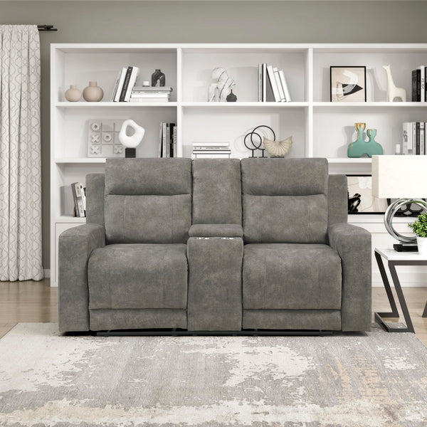 Double Reclining Loveseat with Storage Console & Cup Holders